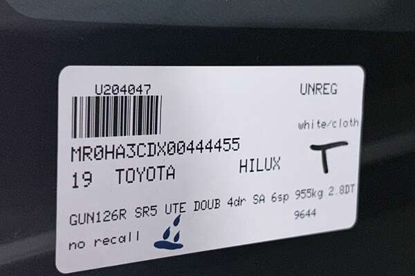 2019 Toyota Hilux SR5 GUN126R