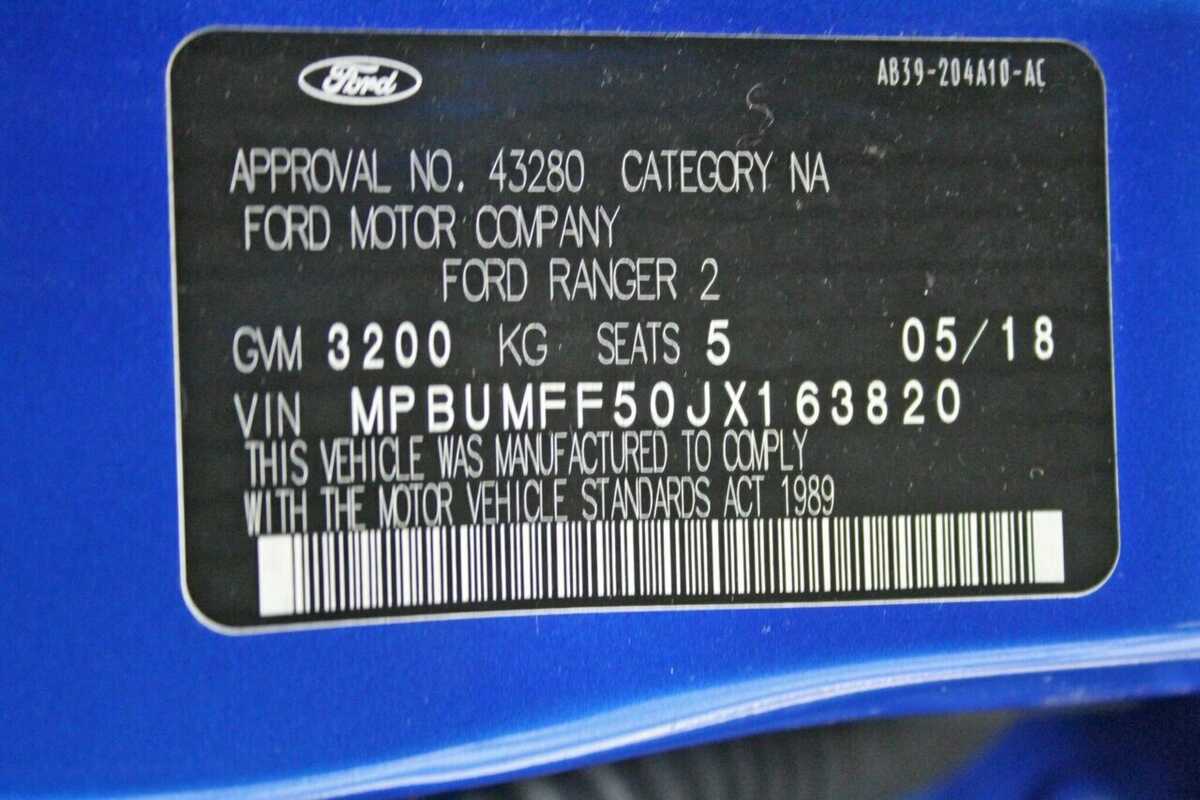 2018 Ford Ranger XLS 3.2 (4x4) (5 Yr) PX MkII MY18 4X4