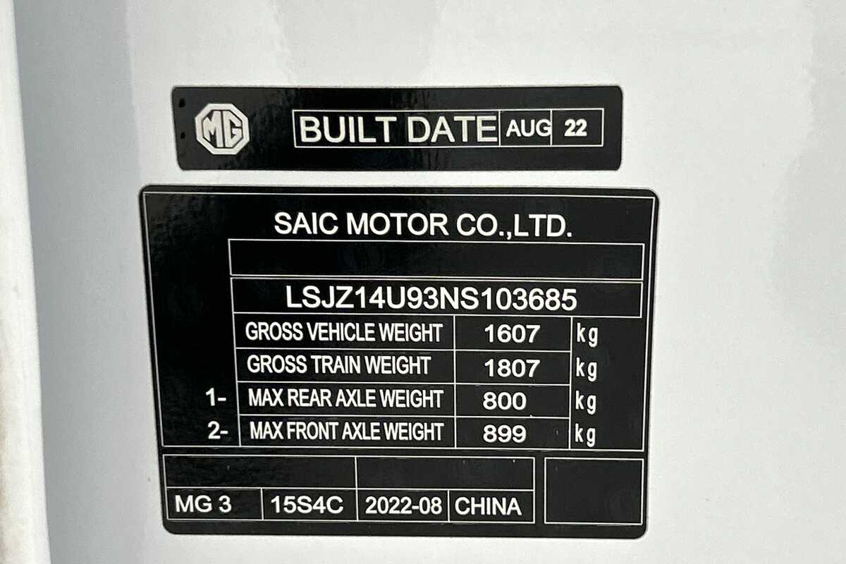 2022 MG MG3 Core
