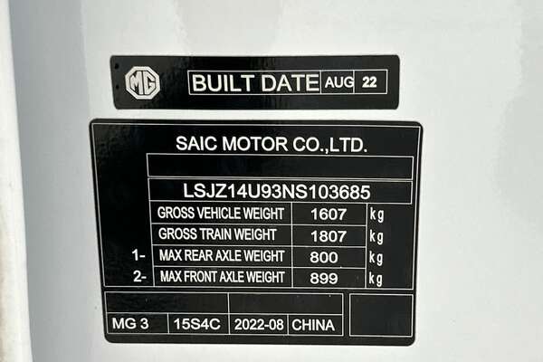 2022 MG MG3 Core