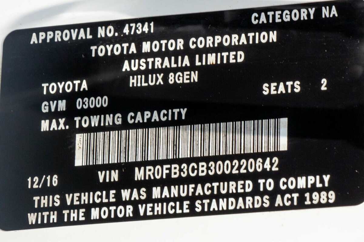 2016 Toyota Hilux Workmate GUN125R 4X4