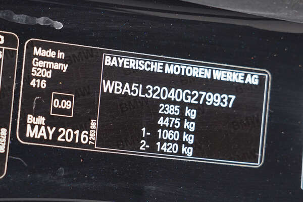 2016 BMW 5 Series 520d M Sport F11 LCI