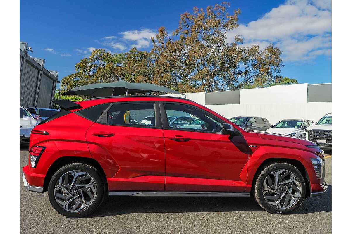 SOLD 2024 Hyundai Kona Premium N Line in Red New SUV Indooroopilly QLD