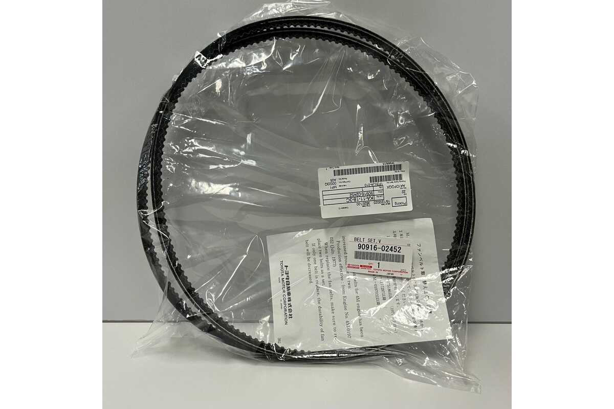 Genuine Toyota V-Belt Set - LandCruiser HDJ100, HDJ80, HZJ79 - 9091602452