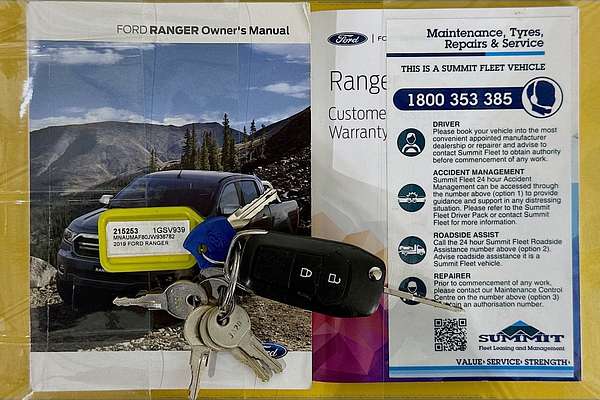 2019 Ford RANGER XL 2.2 HI-RIDER (4x2) PX MKIII MY19 REAR WHEEL DRIVE 2.2L