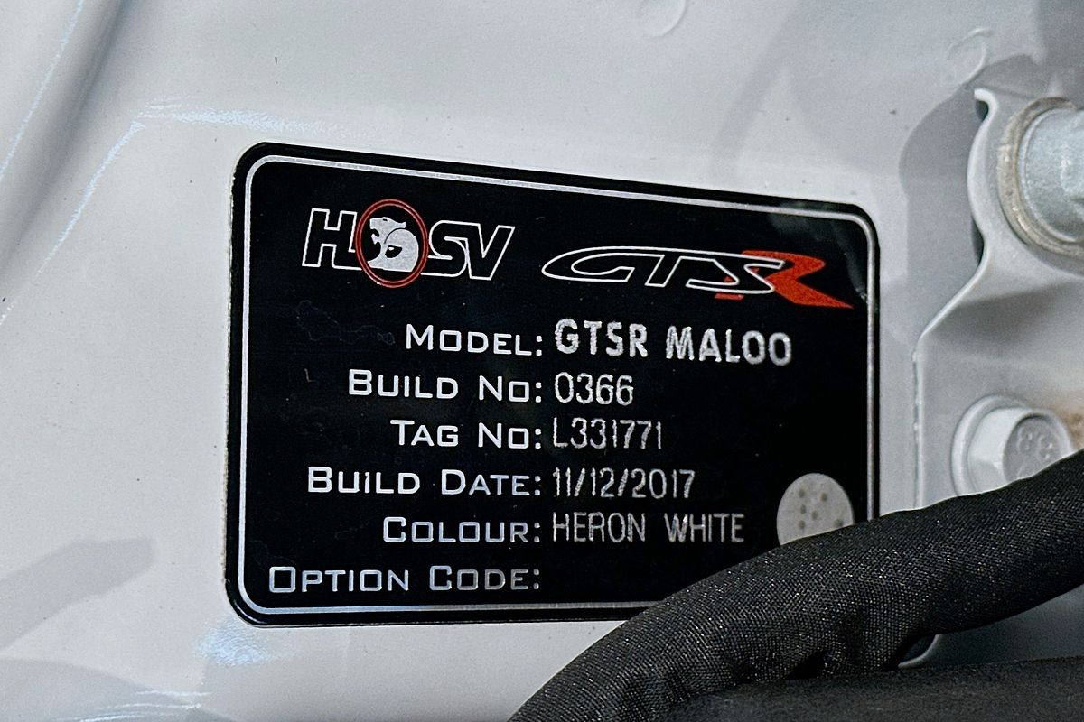 2017 HSV GTSR MALOO  GEN F2 REAR WHEEL DRIVE