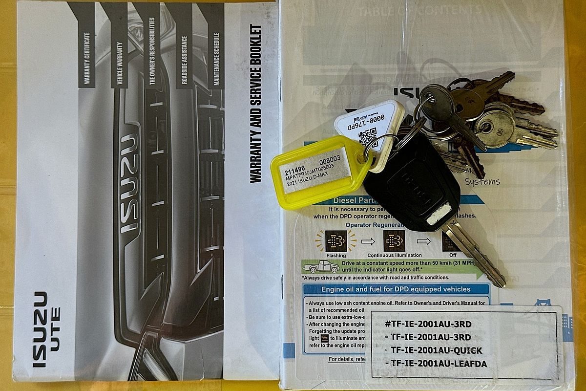 2021 Isuzu D-MAX SX High Ride Rear Wheel Drive