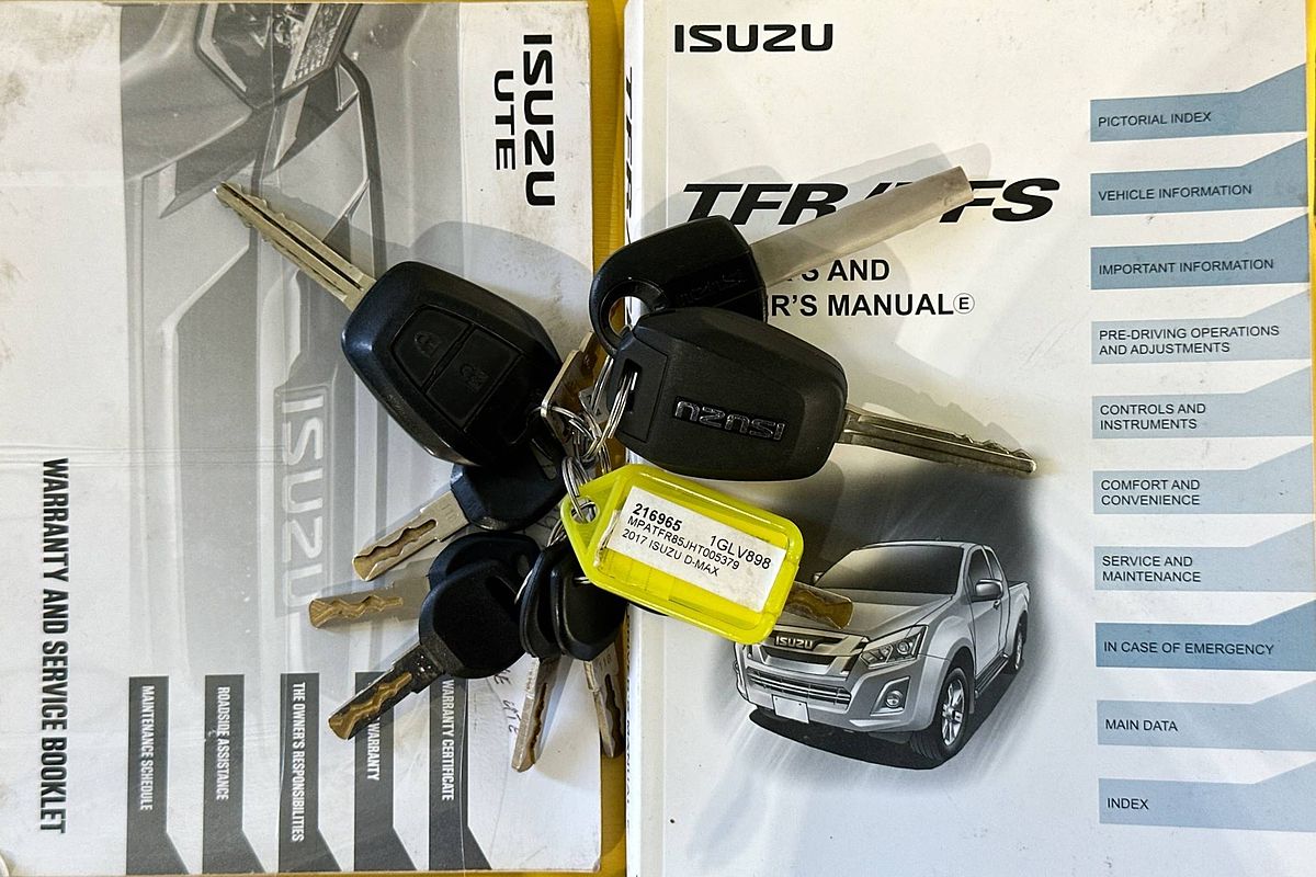 2017 Isuzu D-MAX SX (4x2) TF MY17 REAR WHEEL DRIVE