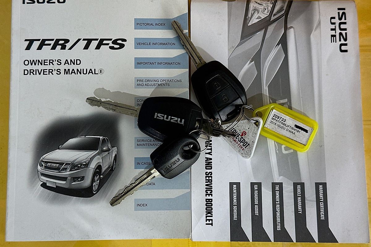 2015 Isuzu D-MAX SX HI-RIDE (4x2) TF MY15 REAR WHEEL DRIVE