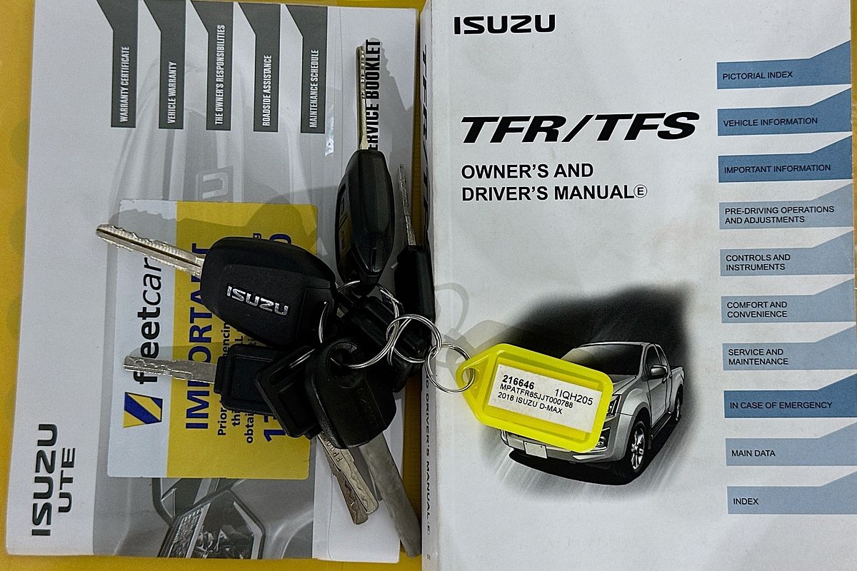 2018 Isuzu D-MAX SX HI-RIDE (4x2) TF MY18 REAR WHEEL DRIVE