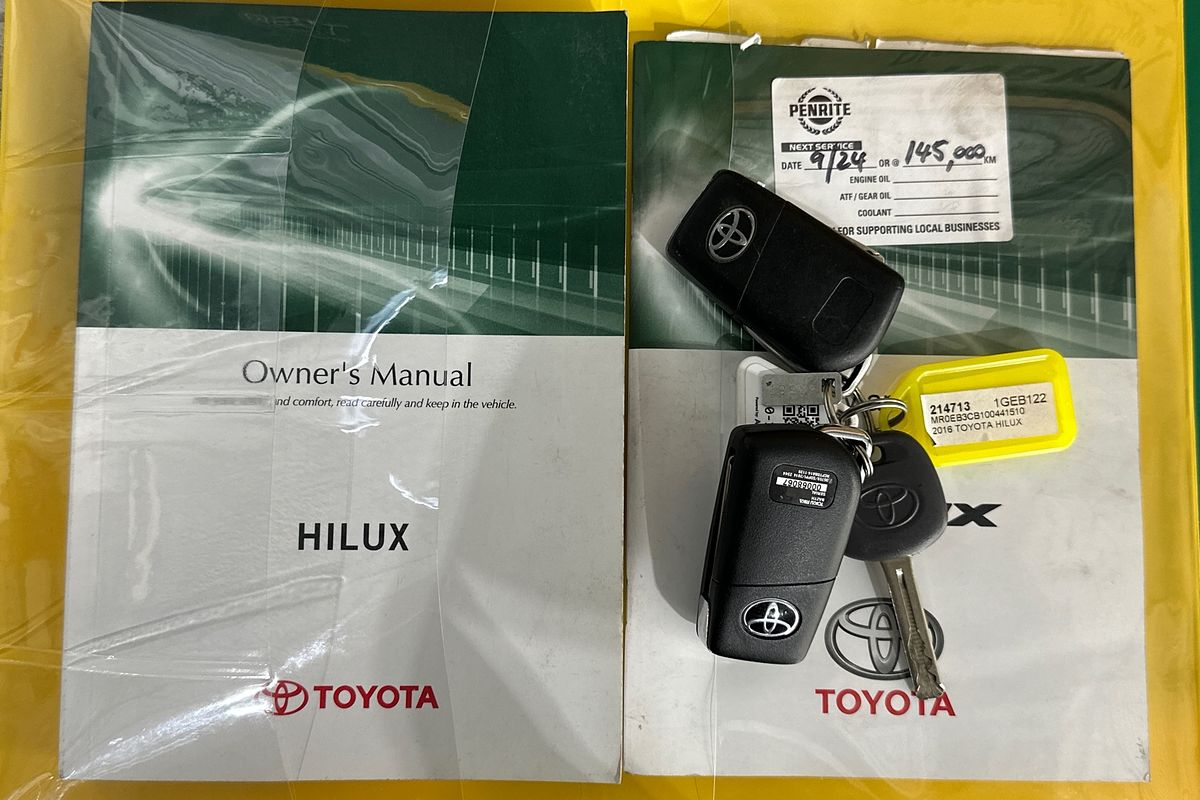2016 Toyota Hilux WORKMATE GUN122R REAR WHEEL DRIVE