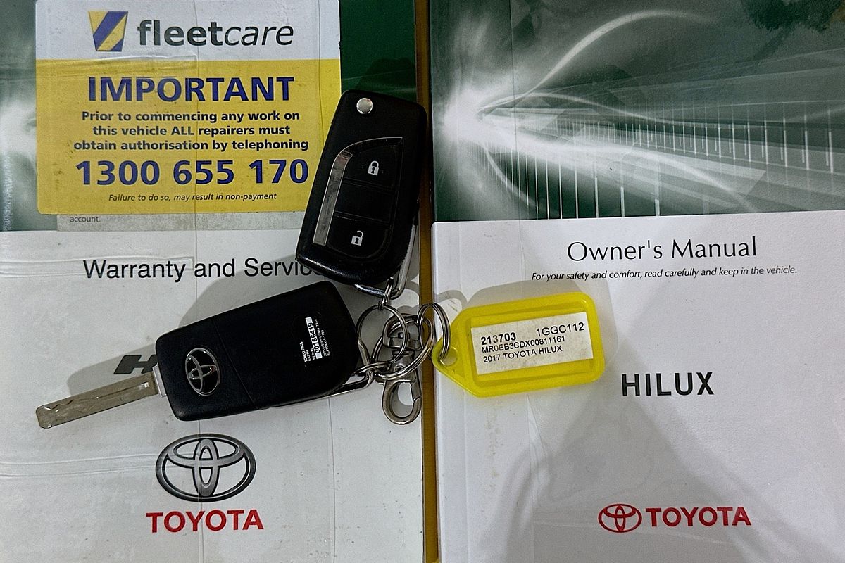 2017 Toyota HILUX WORKMATE GUN122R REAR WHEEL DRIVE